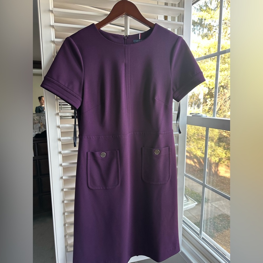 Tommy Hilfiger Maroon Mini Dress